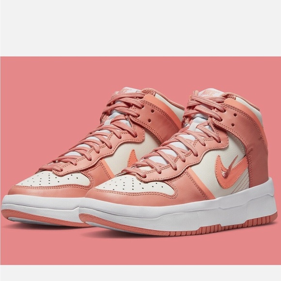 Nike Dunk High Up Sail Crimson Bliss Excellent Pre~Loved Cond